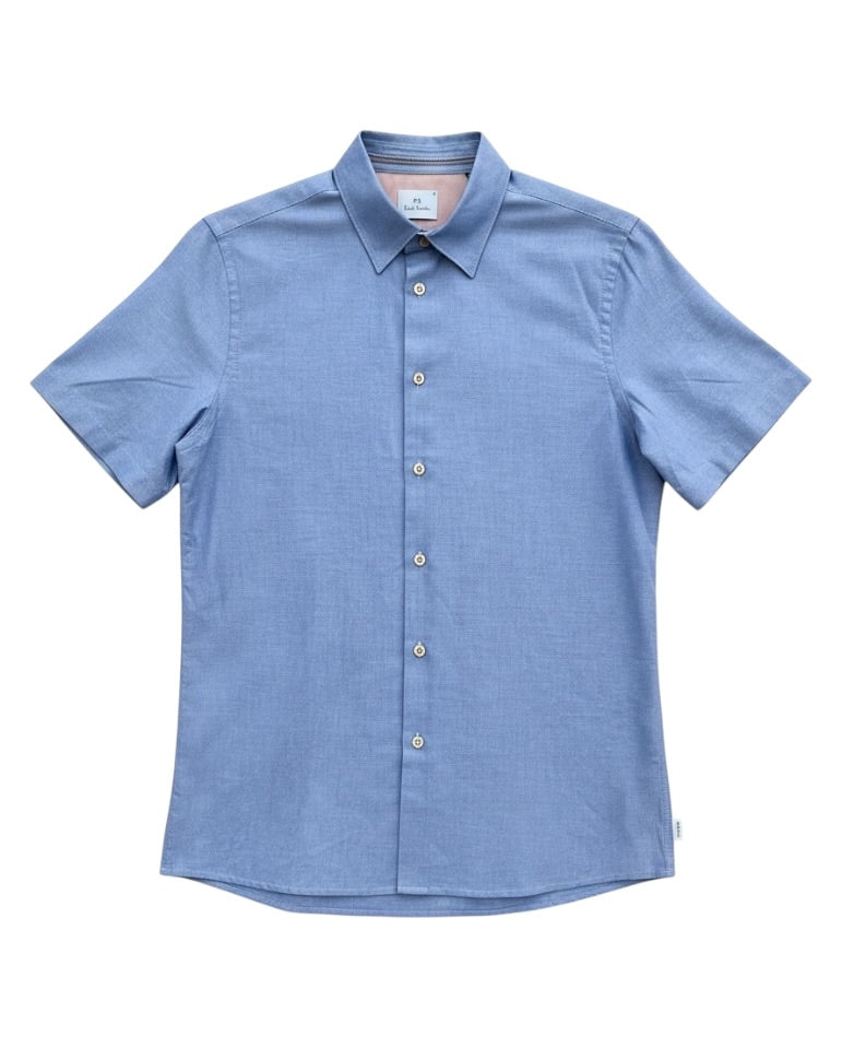 Casual Short Sleeve Shirt - Petrol Blue