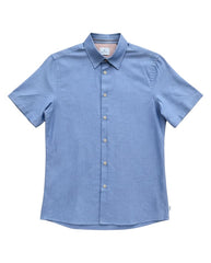 Casual Short Sleeve Shirt - Petrol Blue