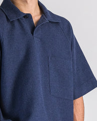 Waffle polo - blue