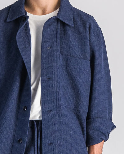 Waffle shirt - blue