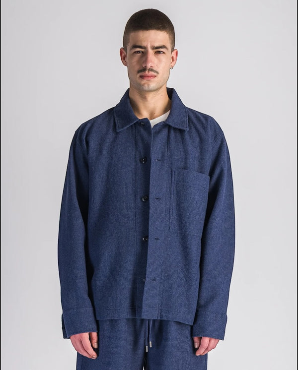 Waffle shirt - blue