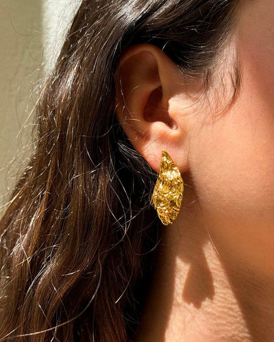 Nebula Symmetrical Small Earrings - Gold