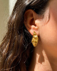 Nebula Symmetrical Small Earrings - Gold