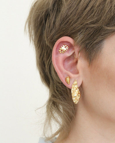 Nebula Symmetrical Small Earrings - Gold