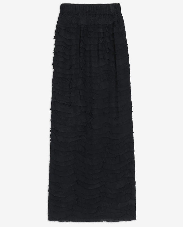 Midi Skirt with Ruffles - Night