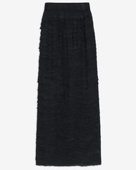 Midi Skirt with Ruffles - Night