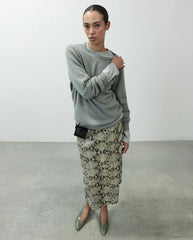 Leather Skirt - Python Print