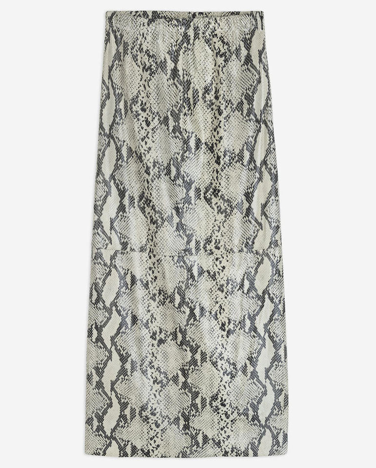Leather Skirt - Python Print