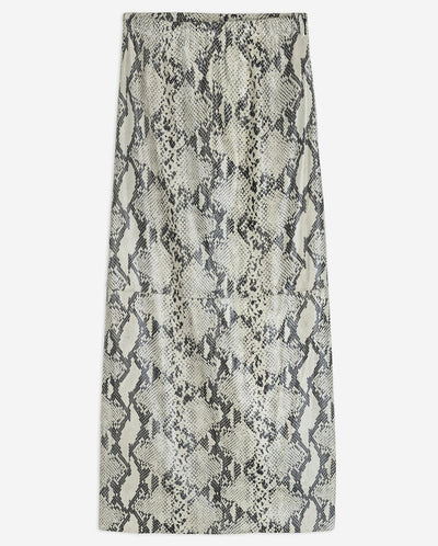 Leather Skirt - Python Print