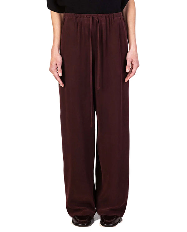 Silk Drawstring Trouser Grape