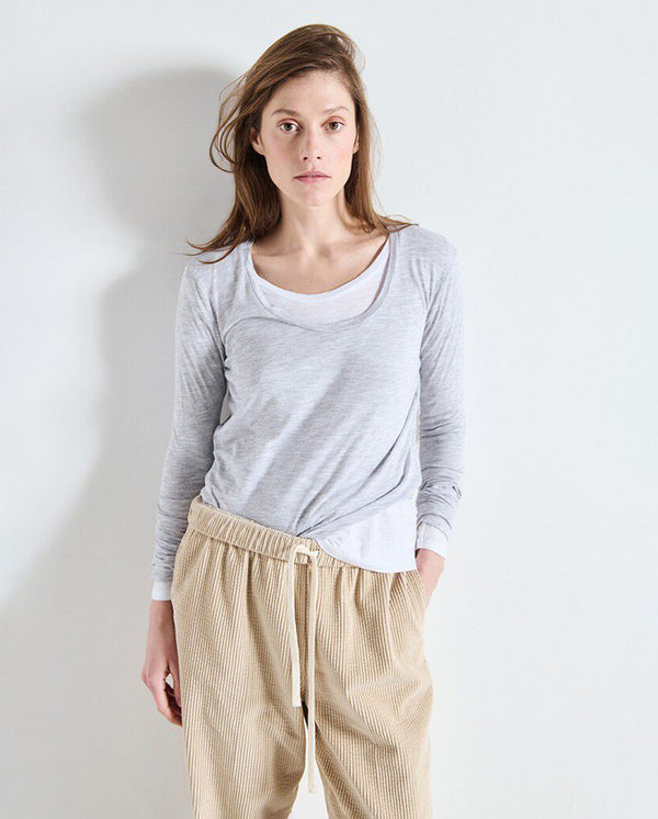 Jacksonville Scoop Neck Tee - Polar Melange