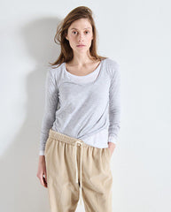 Jacksonville Scoop Neck Tee - Polar Melange