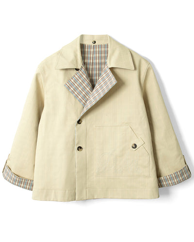 Jerry Crop Trench Coat - Olive