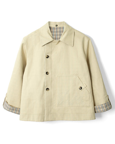 Jerry Crop Trench Coat - Olive