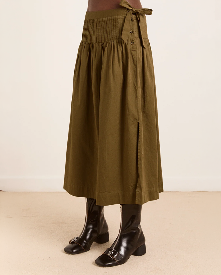 Josie Midi Skirt - Olive