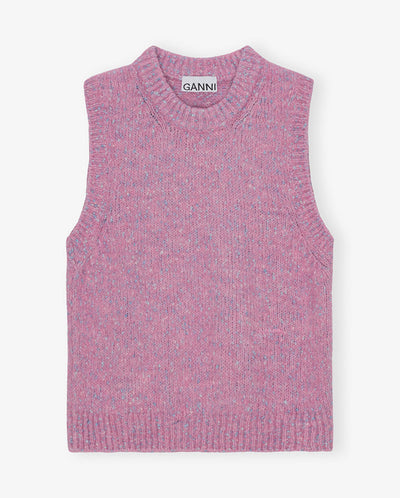 Alpaca Mix Vest Rose Violet