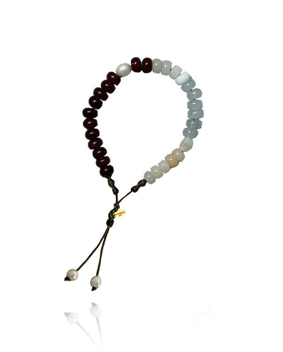 Kompoloi Bracelet - Gold/Multi Stone