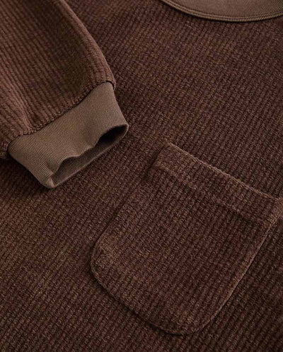 DUARTE LONG SLEEVE T-SHIRT - Ribbed Brown