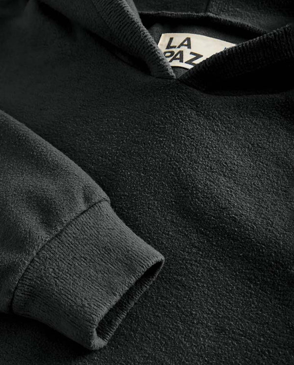 MATIAS FLEECE HOODIE - Black Sand Fleece
