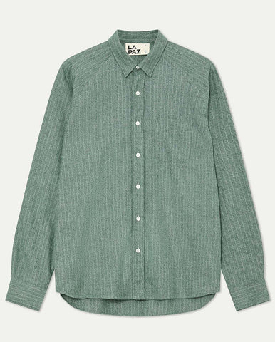 CARVALHO BAGGY OVERSIZED SHIRT - DARK GREEN SOFT CORD