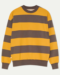 PAIVA DROP SHOULDER SWEATSHIRT - BROWN/ROASTED YELLOW