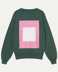 XAVIER PRINT SWEATSHIRT - DARK GREEN / SQUARE