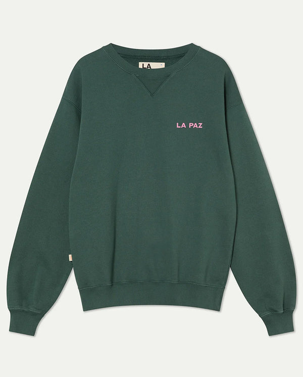 XAVIER PRINT SWEATSHIRT - DARK GREEN / SQUARE