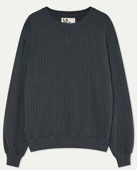 XAVIER CLASSIC SWEATSHIRT - RIBBED BLACK SAND