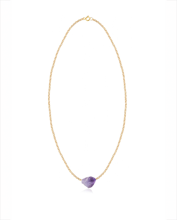 Lukumaki Myrtilo Necklace - Gold with Amethyst