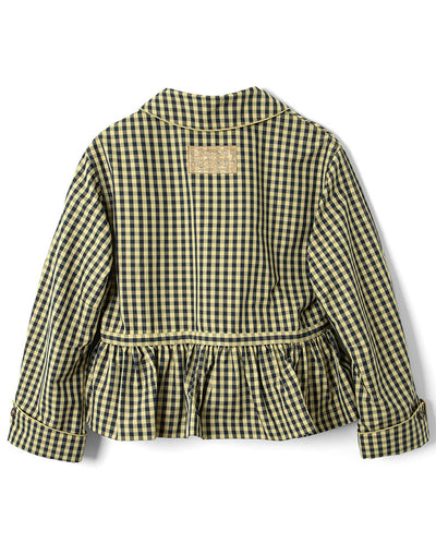 Myrtle Trench Coat - Navy Gingham