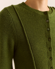 Marla Wool Cashmere Blend Cardigan - Green