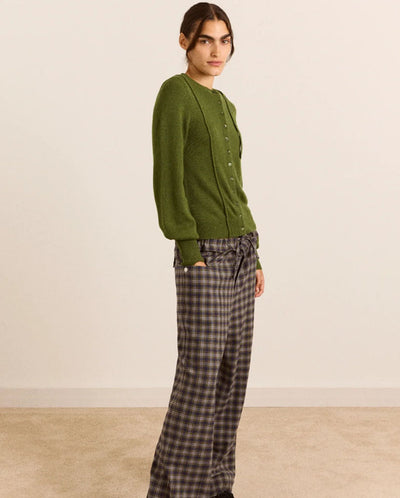 Marla Wool Cashmere Blend Cardigan - Green