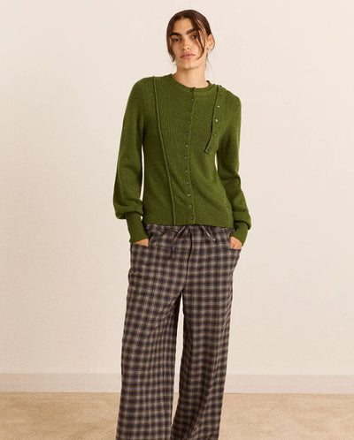 Marla Wool Cashmere Blend Cardigan - Green