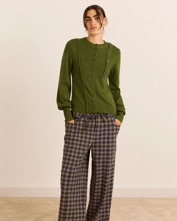 Marla Wool Cashmere Blend Cardigan - Green