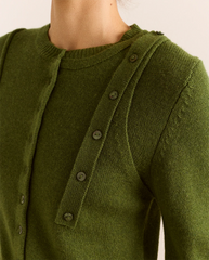 Marla Wool Cashmere Blend Cardigan - Green