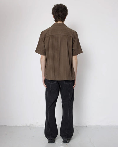 Naked Shirt - Burnt Umber Crinkle Check