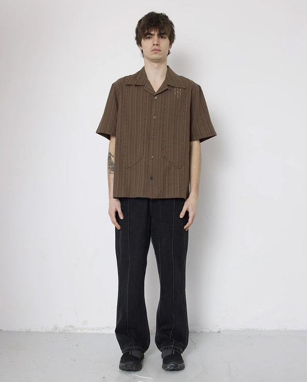 Naked Shirt - Burnt Umber Crinkle Check