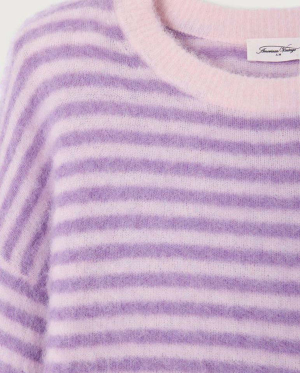 Nenybay Stripe Knit - Violet/Rose Stripe