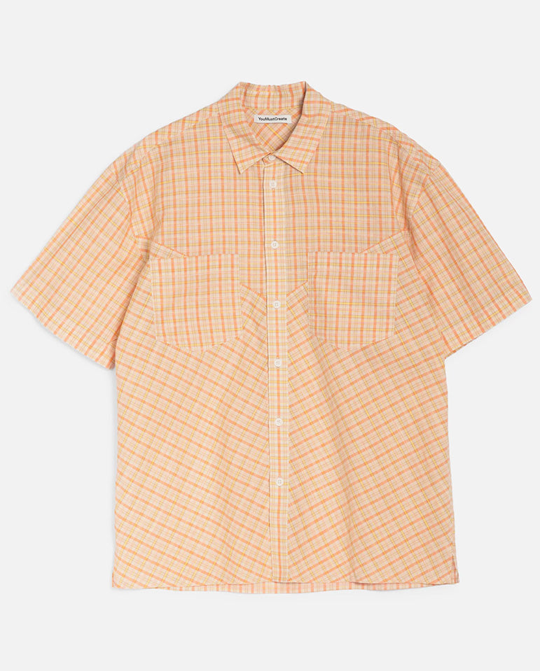 Mitchum Check Shirt -Pink/Orange Check