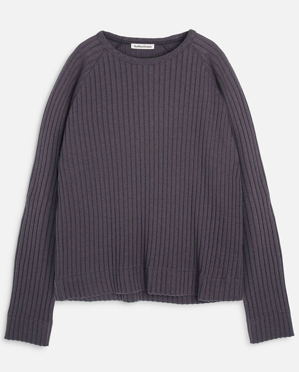 RAGLAN TOP - CHARCOAL