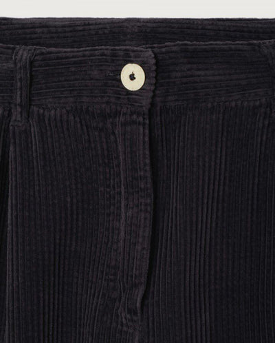 Padow Pleat Cord Trouser - Carbon