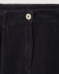 Padow Pleat Cord Trouser - Carbon