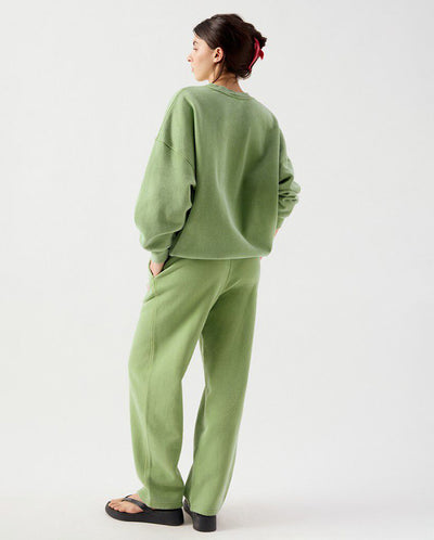Plizzy Crew Neck Sweat - Vintage Citronella