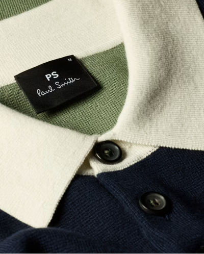 Merino Contrast POLO - Dark Navy