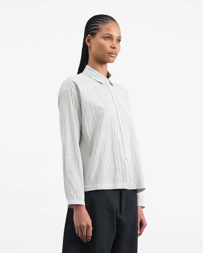 Marianne Stripe Shirt - Natural/Navy
