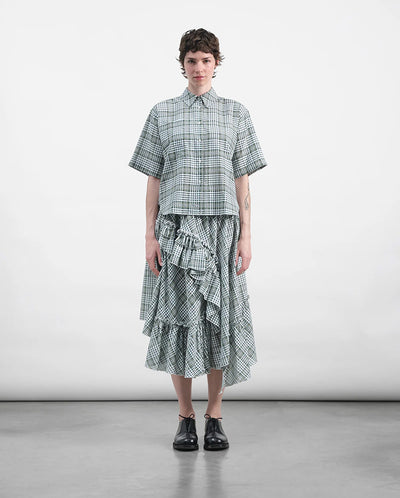 Draped Skirt Multi Check