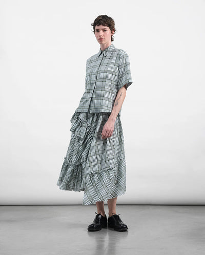 Draped Skirt Multi Check