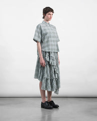 Draped Skirt Multi Check