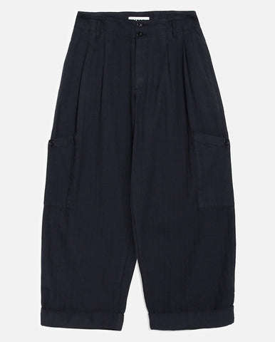 Drawcord Baggy Pants Washed Cobalt