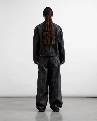 DISPLACED SEAM JEAN- INDIGO